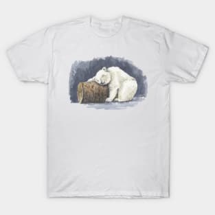Sleeping polar bear, watercolor art T-Shirt